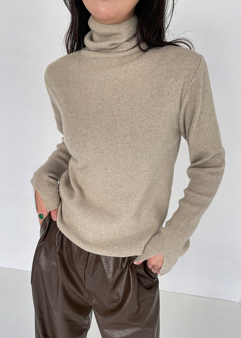 cashmere slit sleeve pola knit (3c)