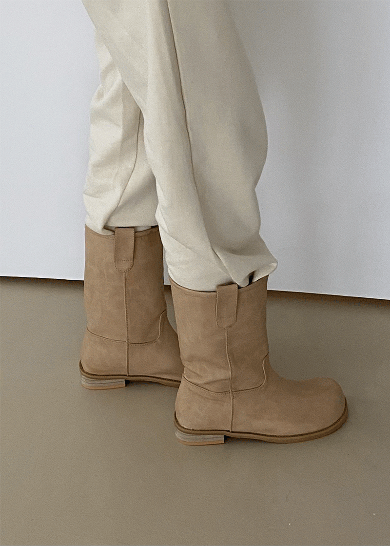 round toe middle boots (2c)