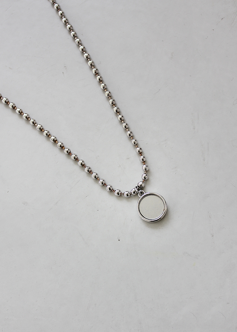 circle mirror pendant necklace