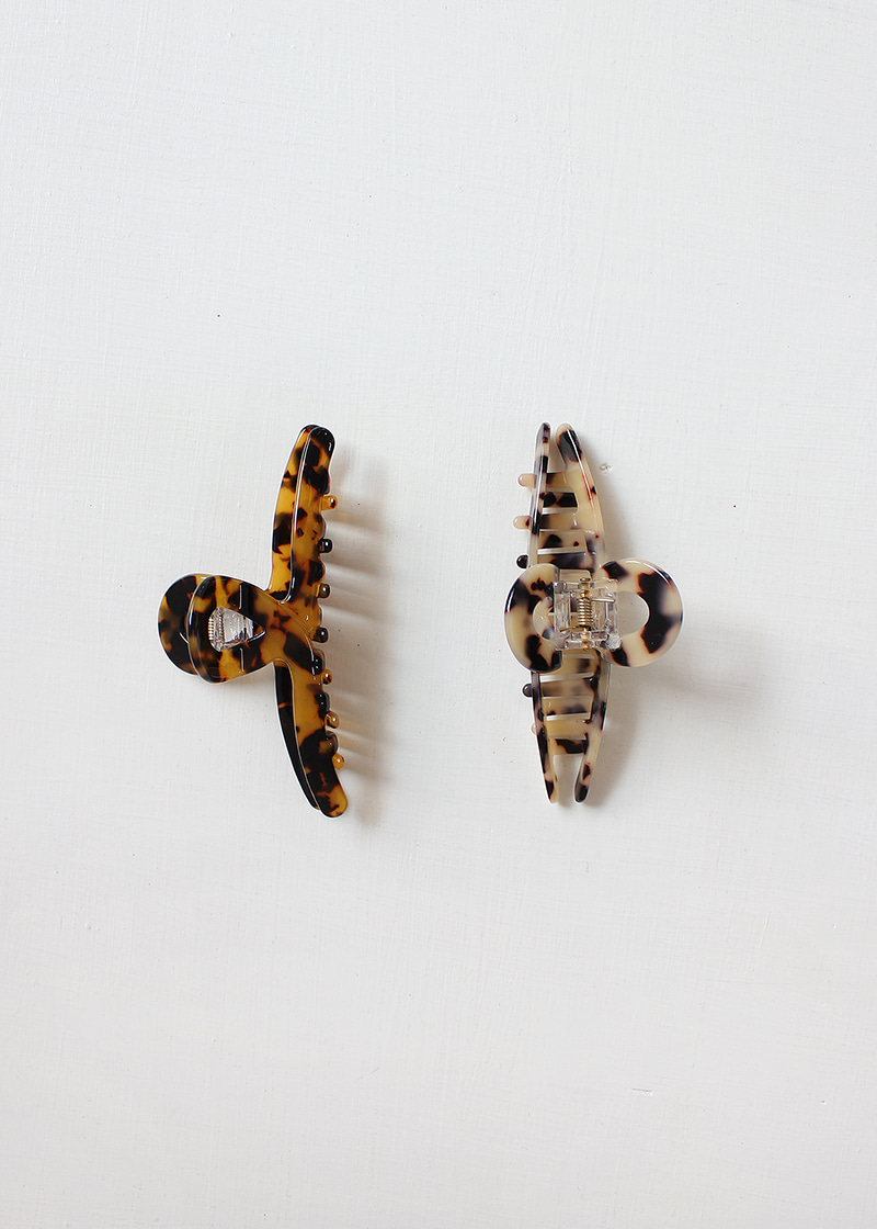 leopard wave claw clip (2c)