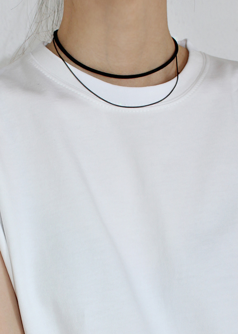 double black line necklace