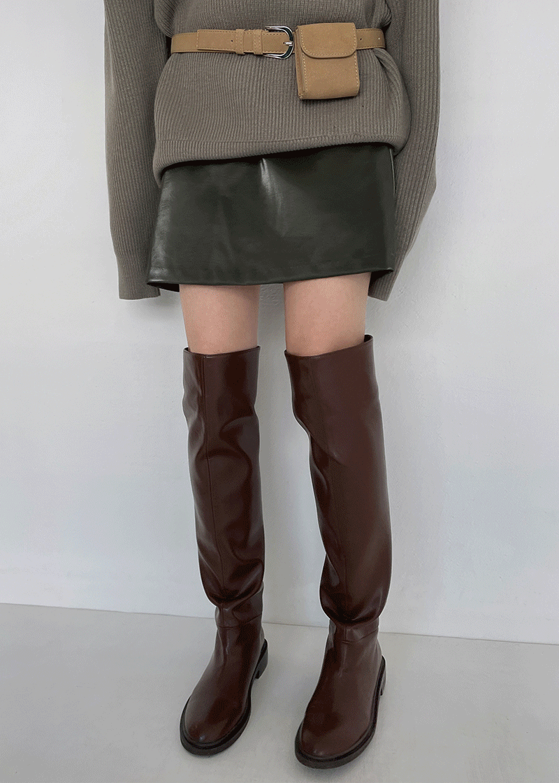 round toe thigh high boots (2c)